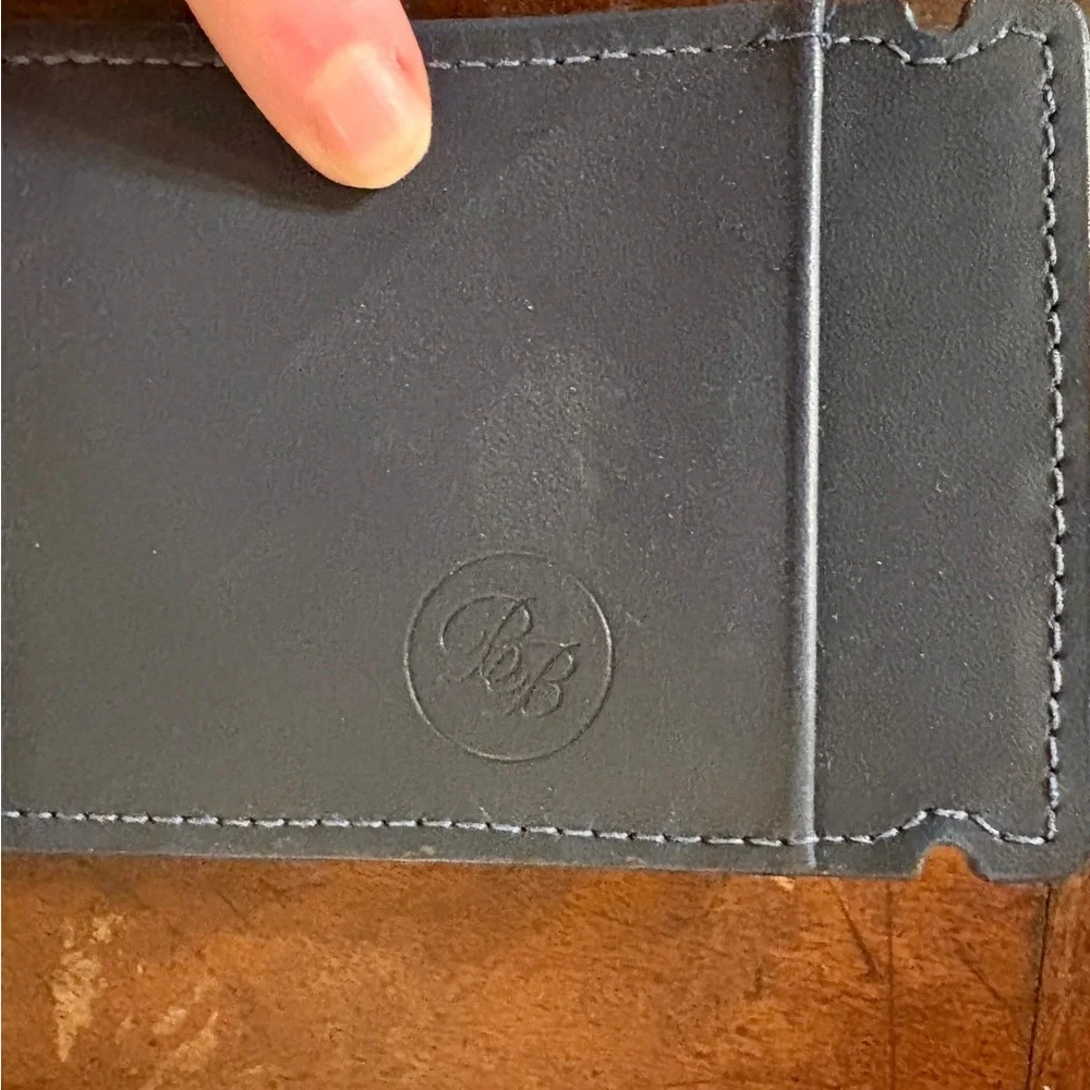 Elegant Blue Crocodile Leather Money Clip